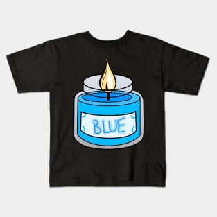 Cool Blue Candle Kids T-Shirt